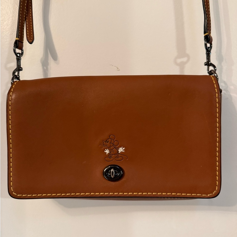 Disney X Coach Mickey Dinky Crossbody Bag - Brown